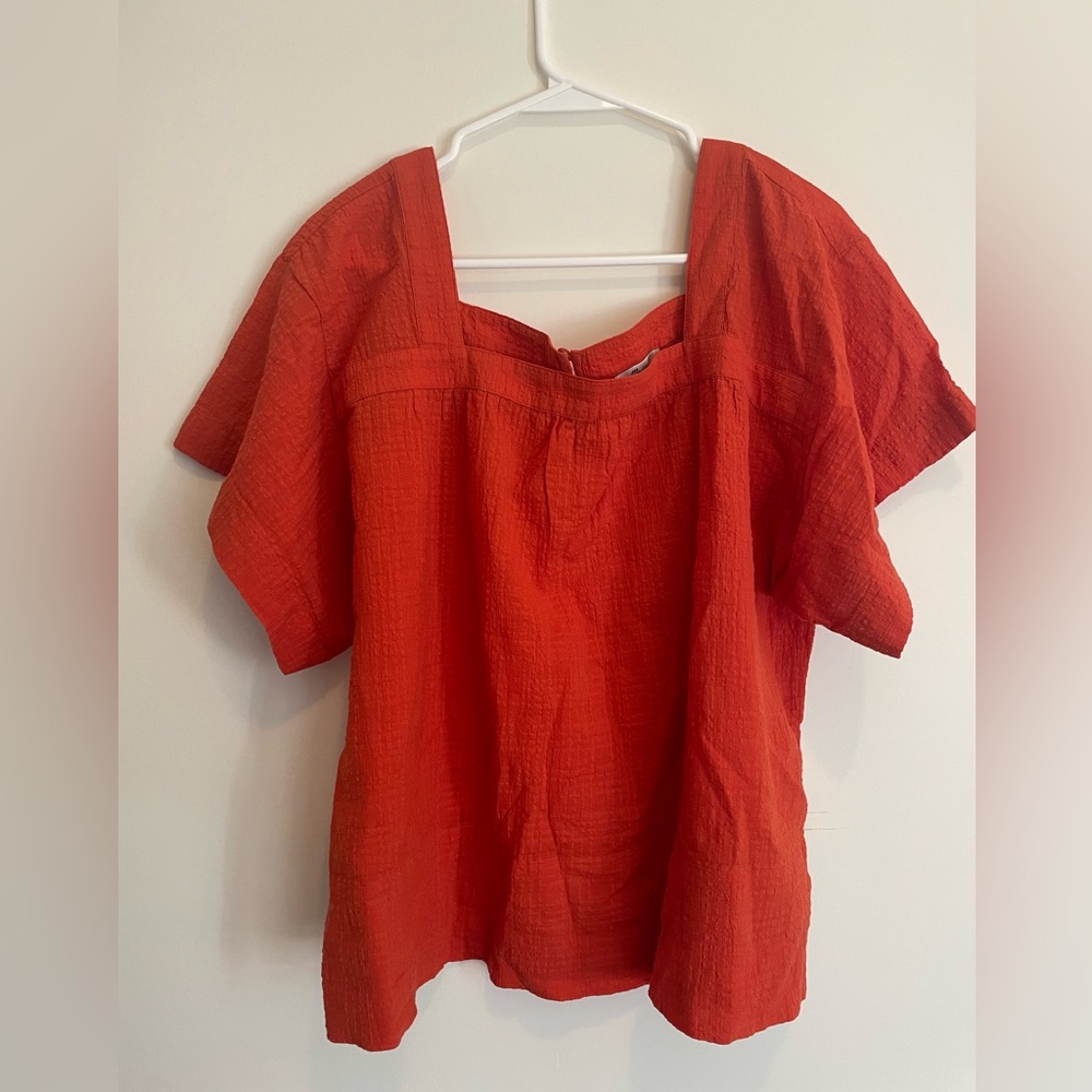 Madewell Cotton Shirt Orange